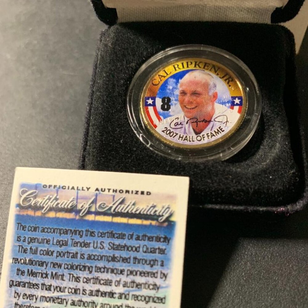 Cal Ripken Jr. 2007 Hall of Fame Commemorative Coin – 24KT Gold Highland Mint
